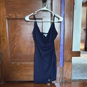 Emerald Sundae Blue Sheath Mini Dress Spaghetti Strap